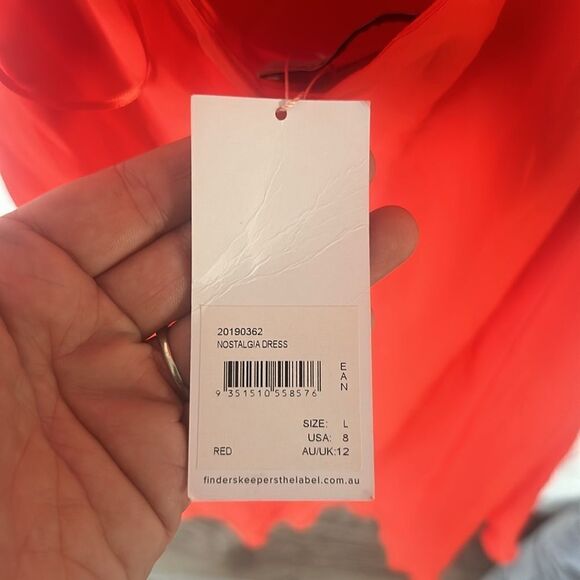 Finders Keepers Nostalgia Midi Slip Dress 20190362 Women's Red Size 8 NWT - Picture 15 of 16